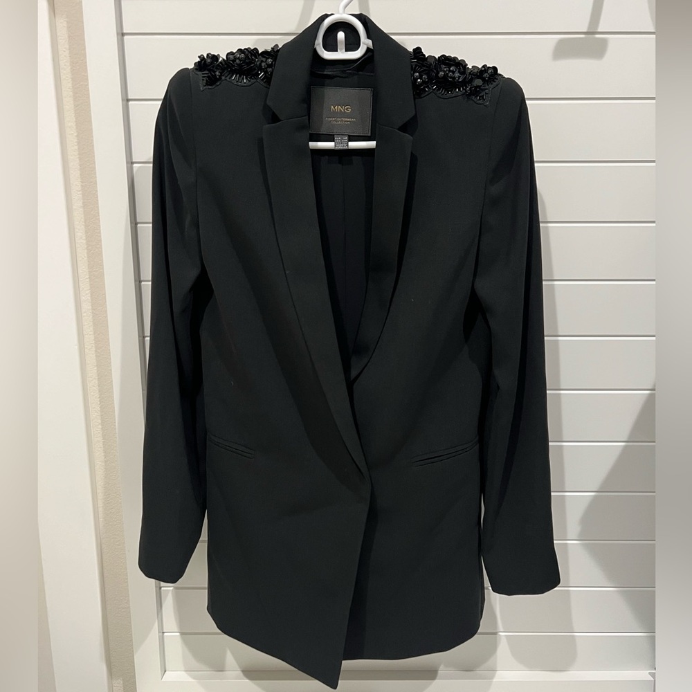 Mango Embellished Suit Jacket